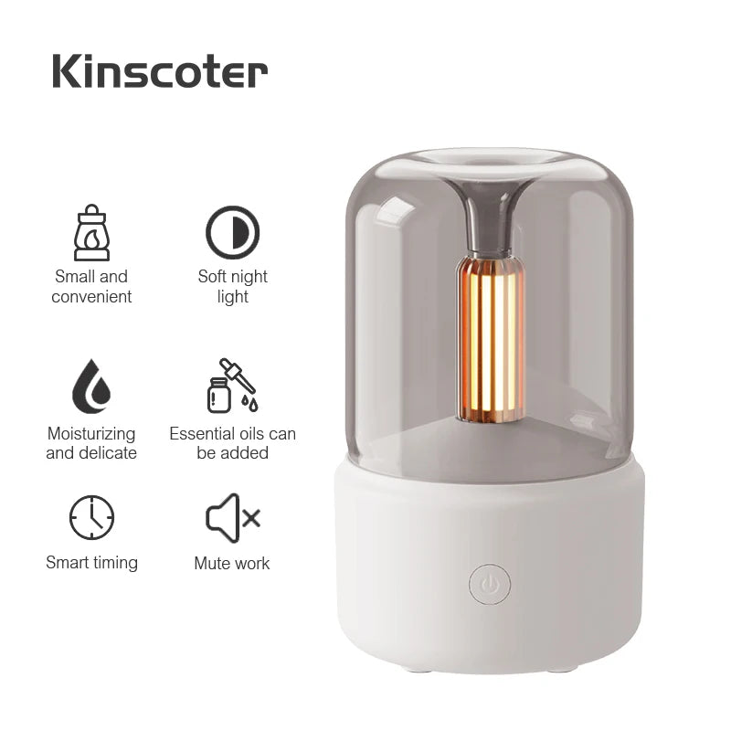 KINSCOTER Aromatherapy Essential Oil Fragrance Diffuser, Mini Bedroom Ultrasonic Air Humidifier