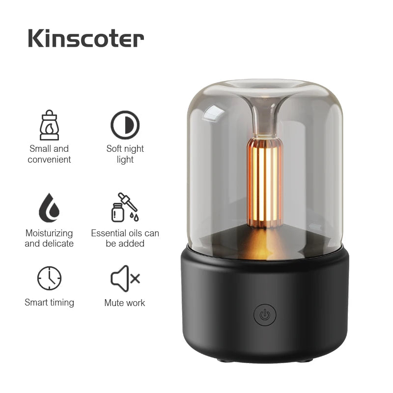 KINSCOTER Aromatherapy Essential Oil Fragrance Diffuser, Mini Bedroom Ultrasonic Air Humidifier