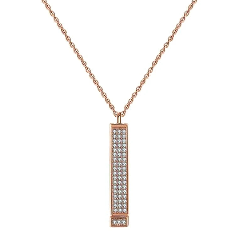 Telescoping I Love You Zircon Necklace.