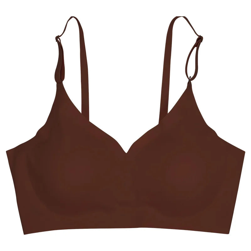 Laser Cut Seamless Wireless Push Up Bra Basic Crop Top.