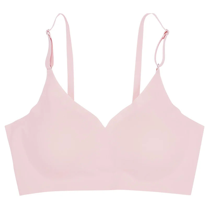 Laser Cut Seamless Wireless Push Up Bra Basic Crop Top.