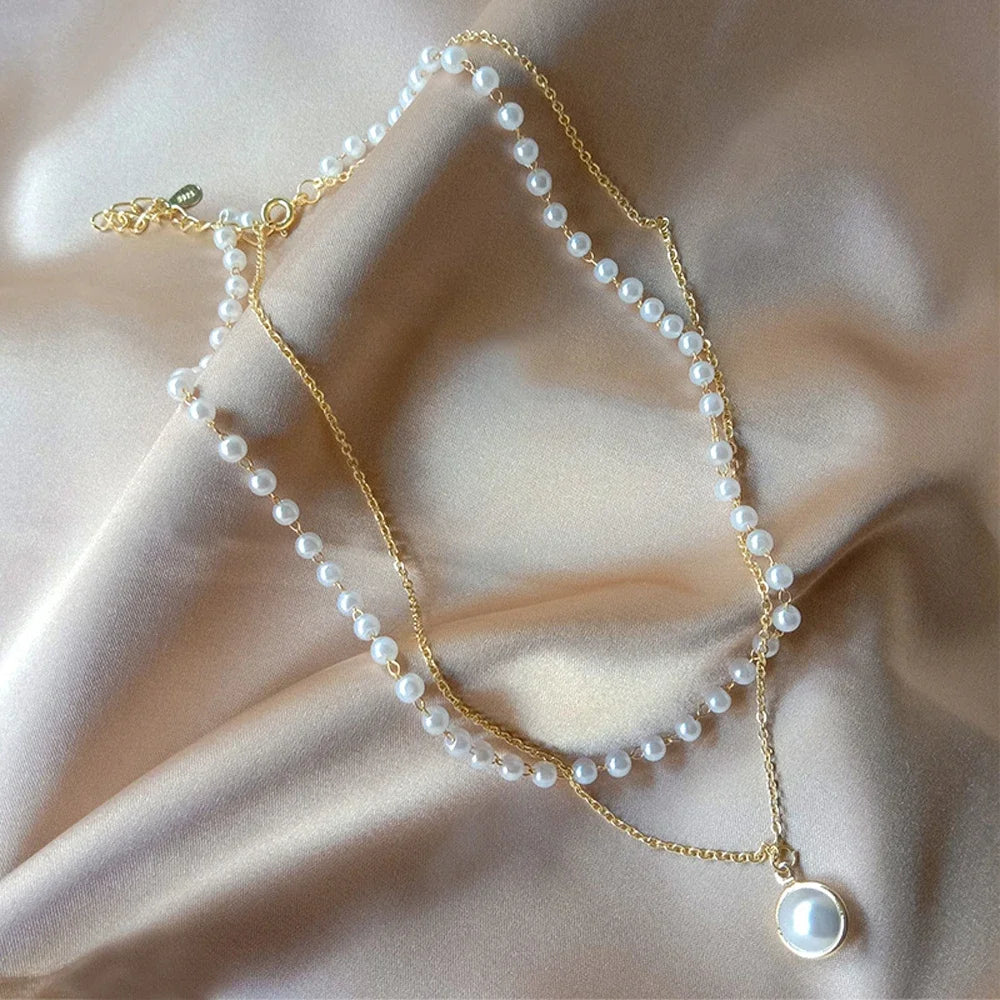 2024 New Fashion Pearl Choker Necklace.