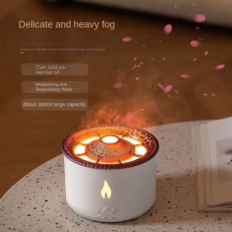 Creative Volcano Flame Aromatherapy Humidifier