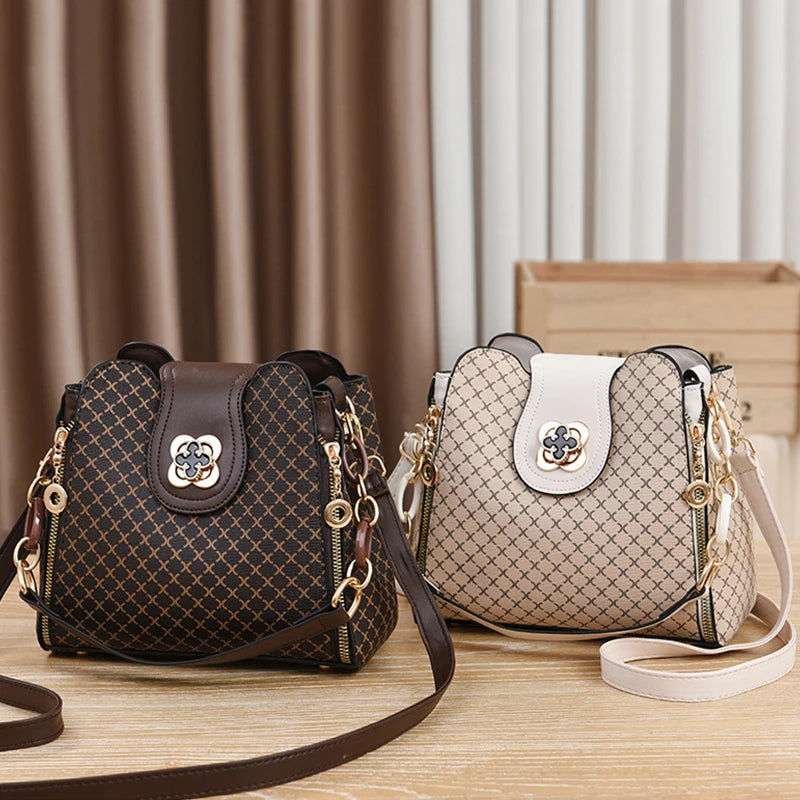 New Women Handbag Bag Luxury Design Bucket Shoulder Crossbody Bag.