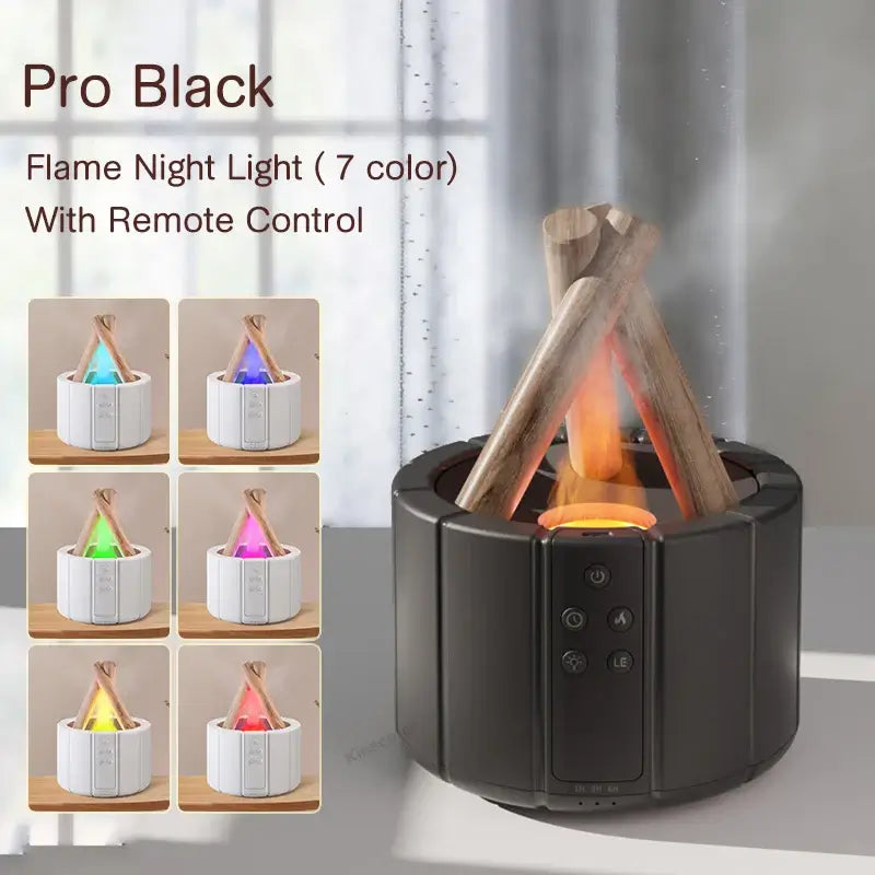 KINSCOTER Simulated Flame Aroma Diffuser & Air Humidifier