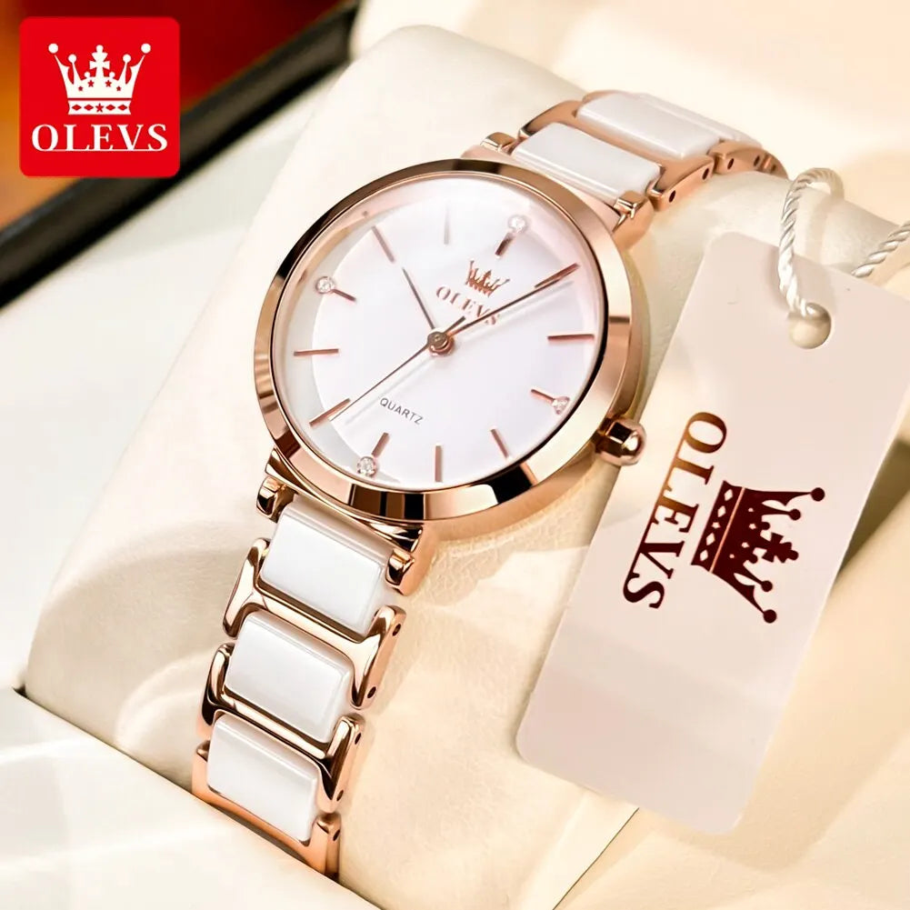 OLEVS Luxury Brand, Elegant, Waterproof Quartz Ladies Watches Reloj Para Mujer.