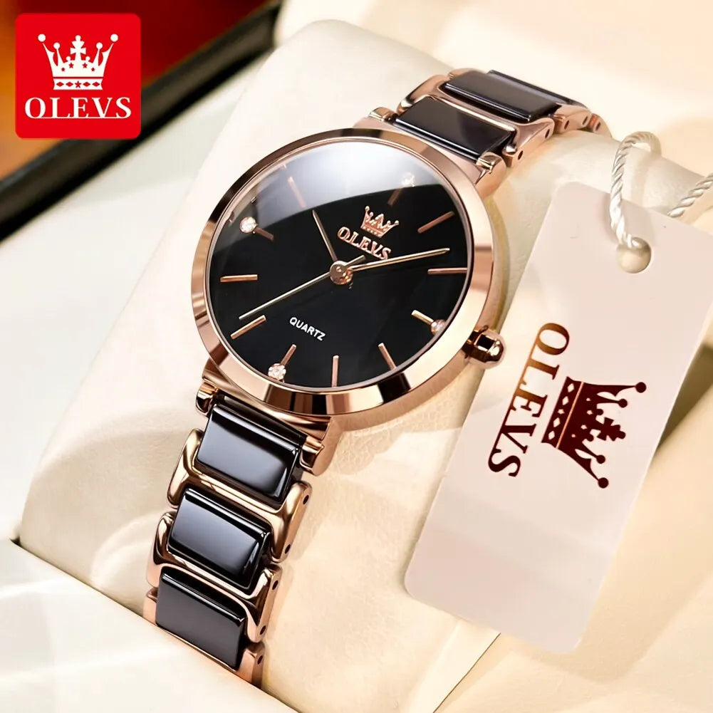 OLEVS Luxury Brand, Elegant, Waterproof Quartz Ladies Watches Reloj Para Mujer.