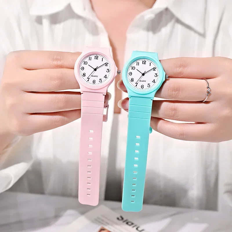 Simple Fashion Quartz Watch Silicone Strap Elegante Reloj De Mujer.