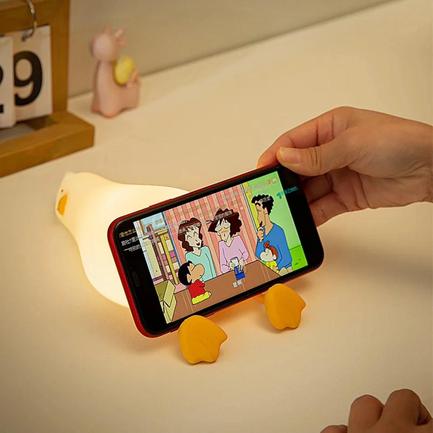 Cute Duck-Shaped Rechargeable Night Light for Bedtime