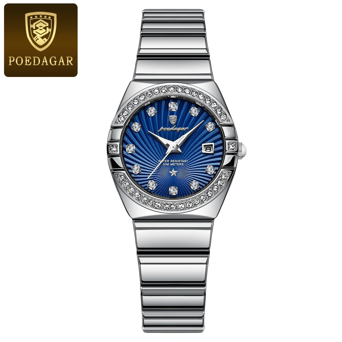 POEDAGAR Luxury Wristwatch Waterproof Luminous Date Watch.