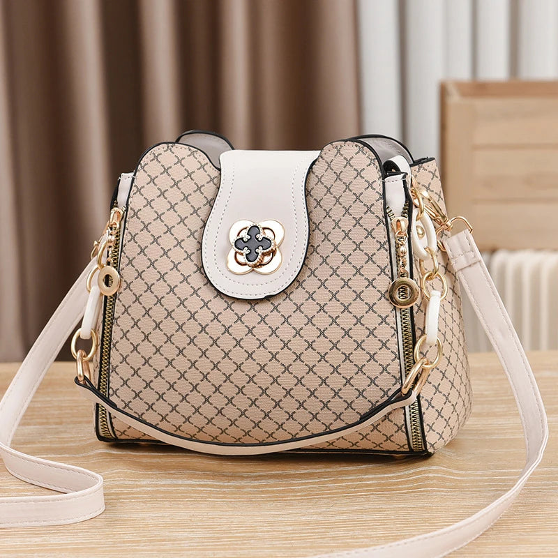 New Women Handbag Bag Luxury Design Bucket Shoulder Crossbody Bag.