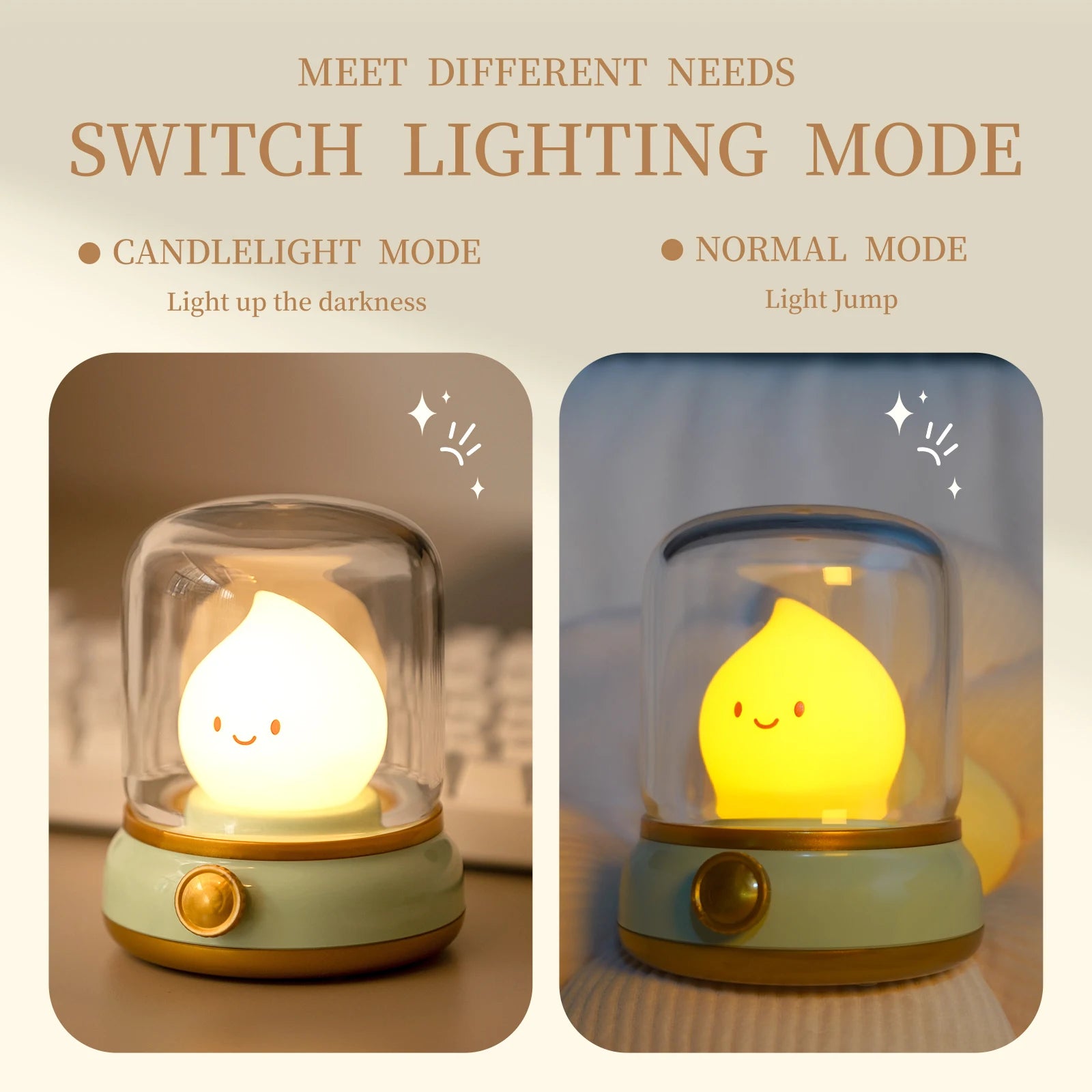 Mini LED Cute Rechargeable Desktop Night Lamp