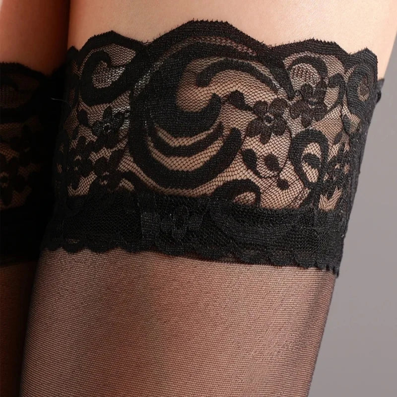 Sexy Stockings Floral Lace Patchwork Over Knee Thigh High socks.