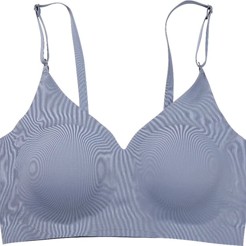 Laser Cut Seamless Wireless Push Up Bra Basic Crop Top.