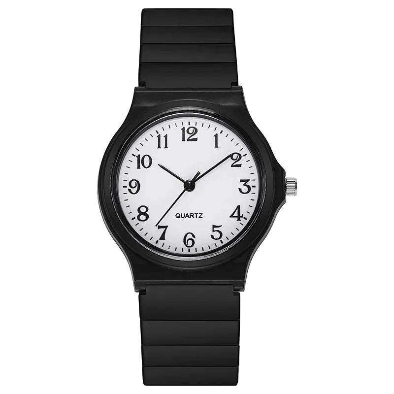 Simple Fashion Quartz Watch Silicone Strap Elegante Reloj De Mujer.