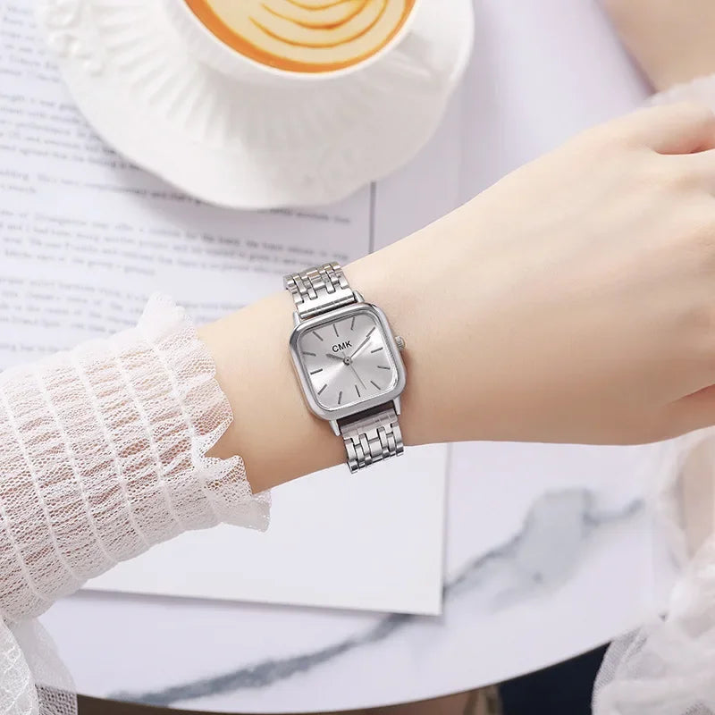 Ladies Steel Chain Noble Quartz Watch Birthday Gift Business Wristwatch