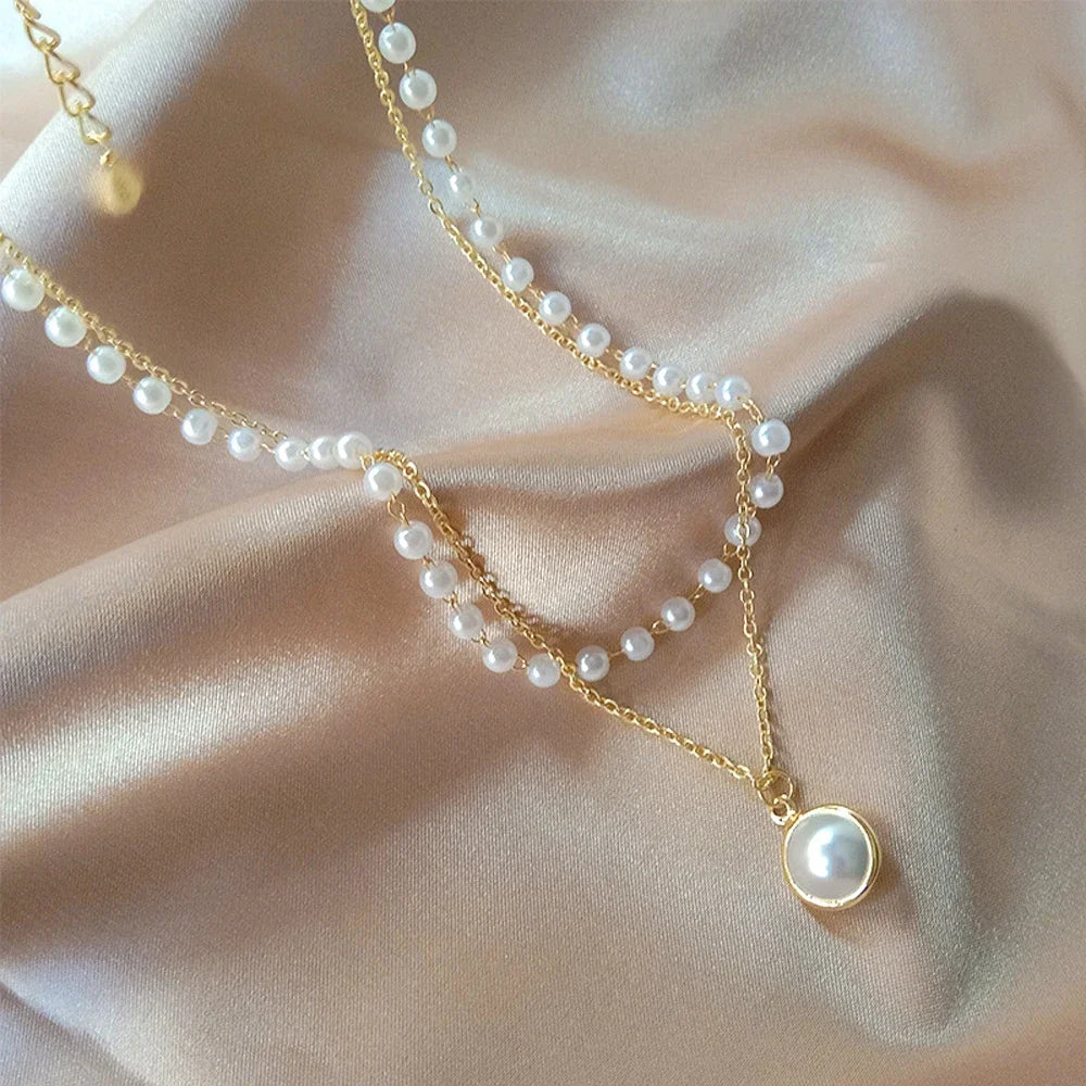 2024 New Fashion Pearl Choker Necklace.