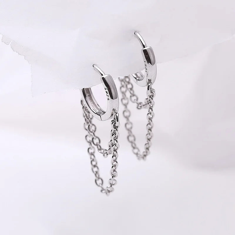 Stylish Cross Arc Long Drop Earrings.