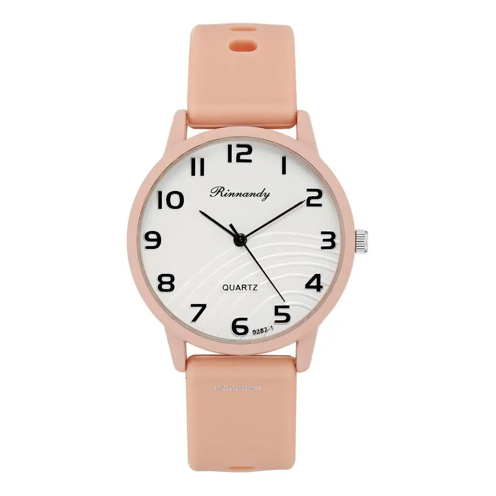 Leisure Grey Digital Simple Women Quartz Watch Sports Silicone Strap.