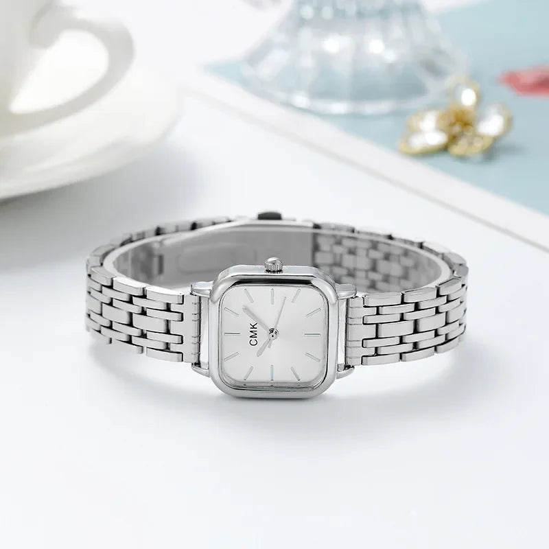 Ladies Steel Chain Noble Quartz Watch Birthday Gift Business Wristwatch