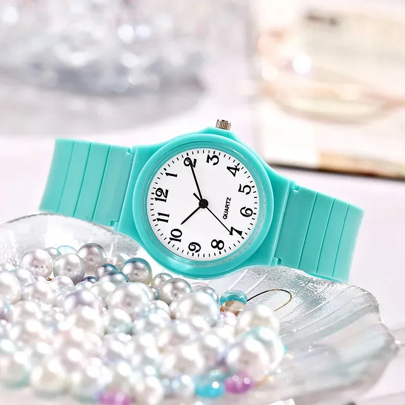 Simple Fashion Quartz Watch Silicone Strap Elegante Reloj De Mujer.