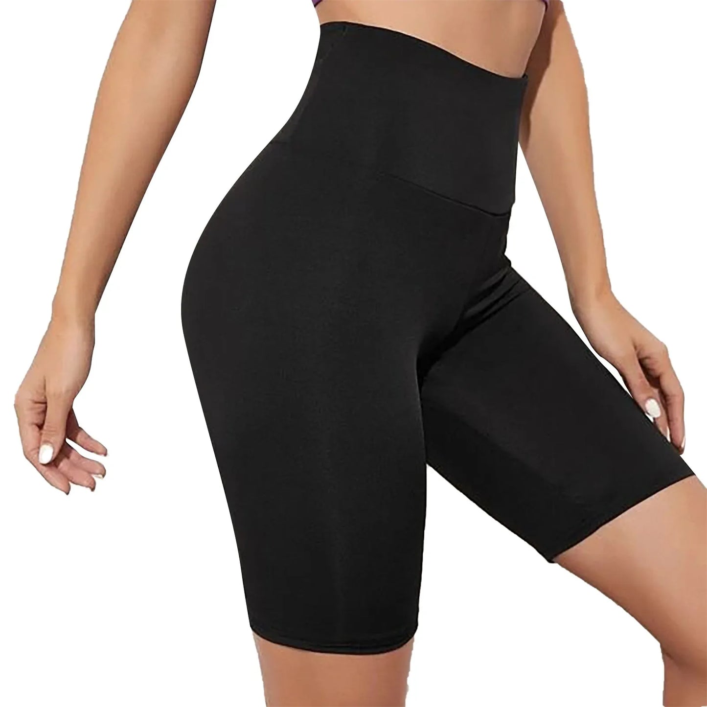 Solid Color Hip Lift Short Fitness High Waisted Sport Running Leggings.