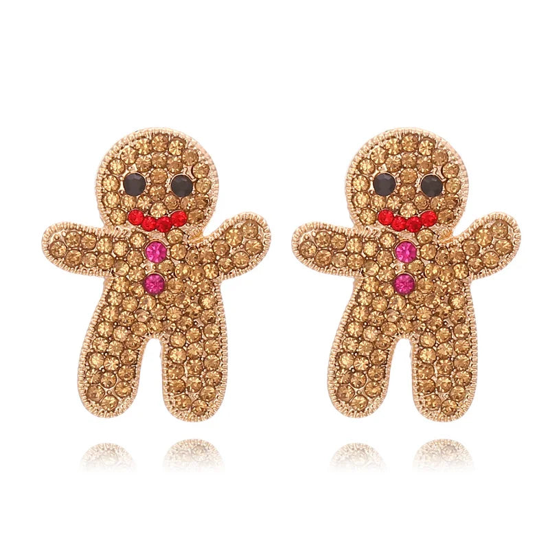 Sweet Christmas Gingerbread Earrings.