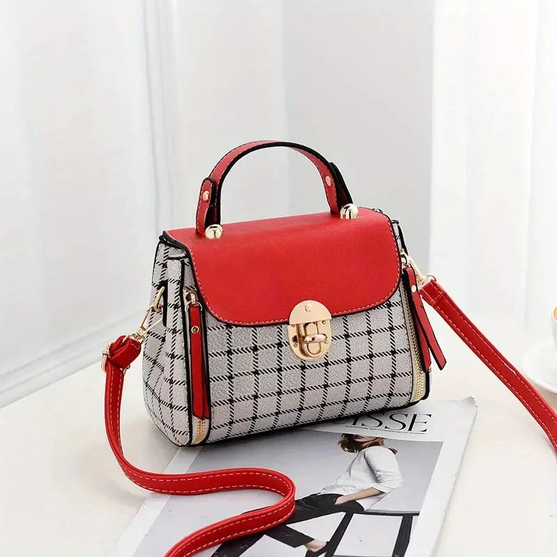 Trendy Flap Shoulder Bag PU Leather Crossbody.