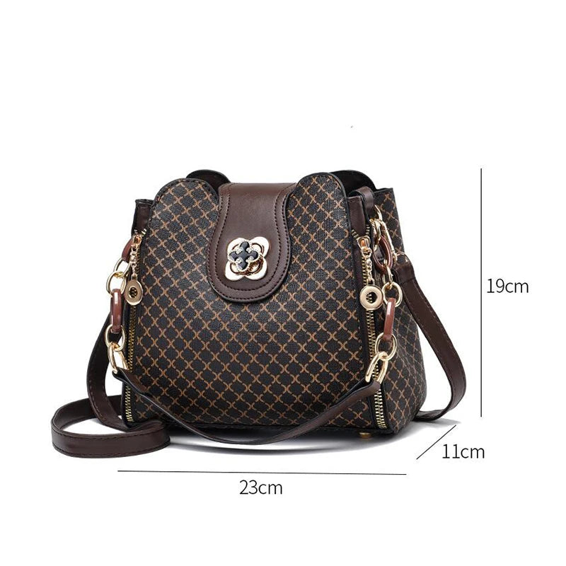 New Women Handbag Bag Luxury Design Bucket Shoulder Crossbody Bag.