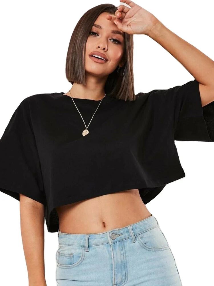 Cotton Women Fitness Crop Top.