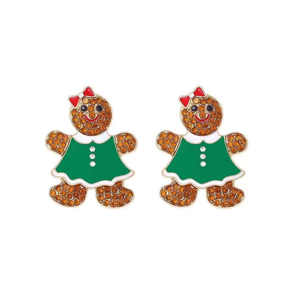 Sweet Christmas Gingerbread Earrings.