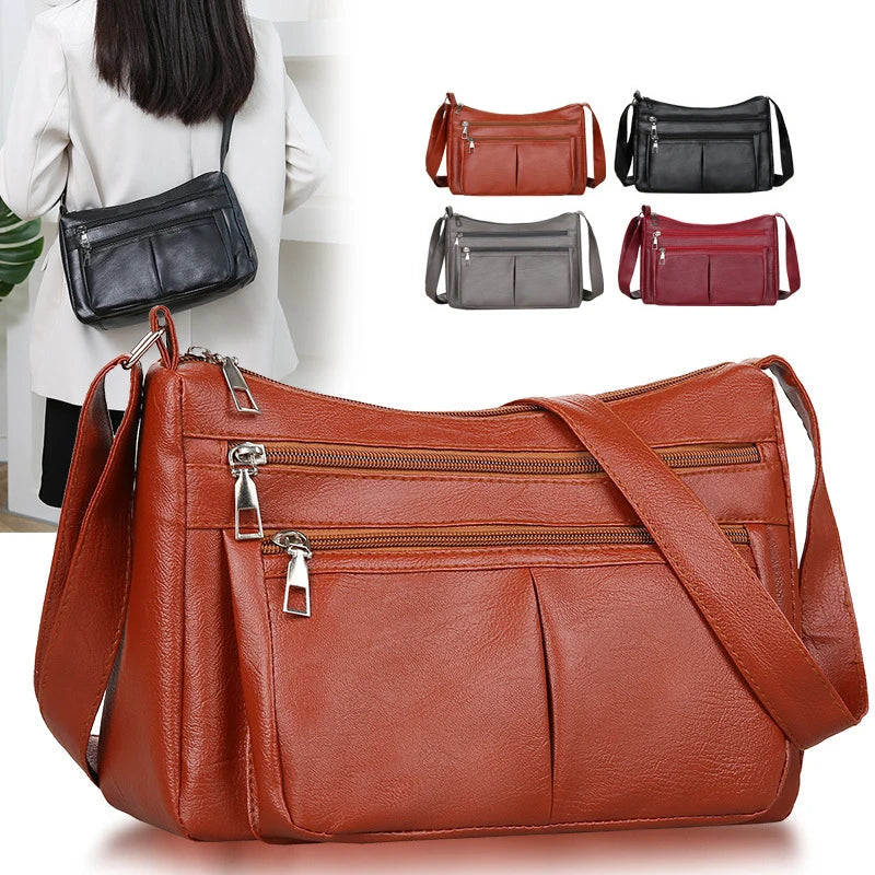 Women's Bag 2024 Trend Handbags Designer Luxury Brand Soft Leather.