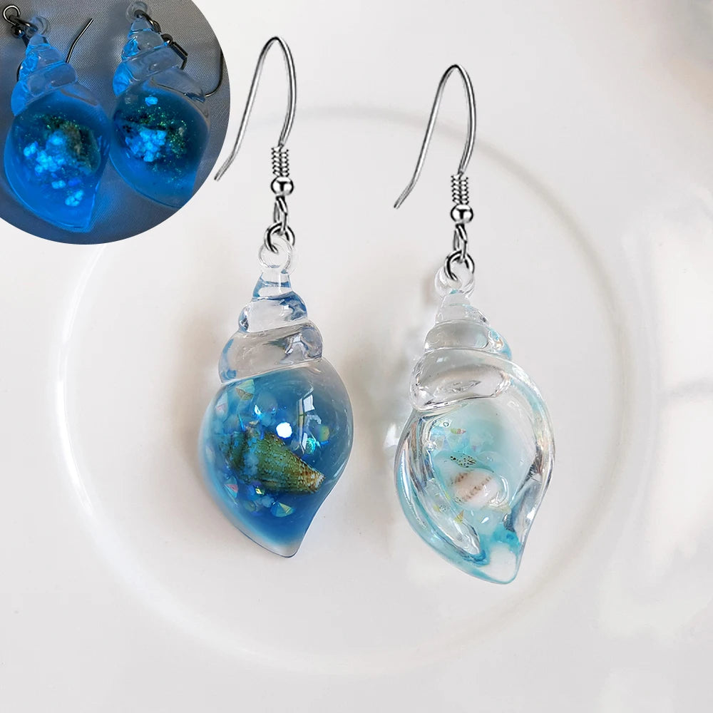 Ghost in Bottle Earrings Glow in the Dark.