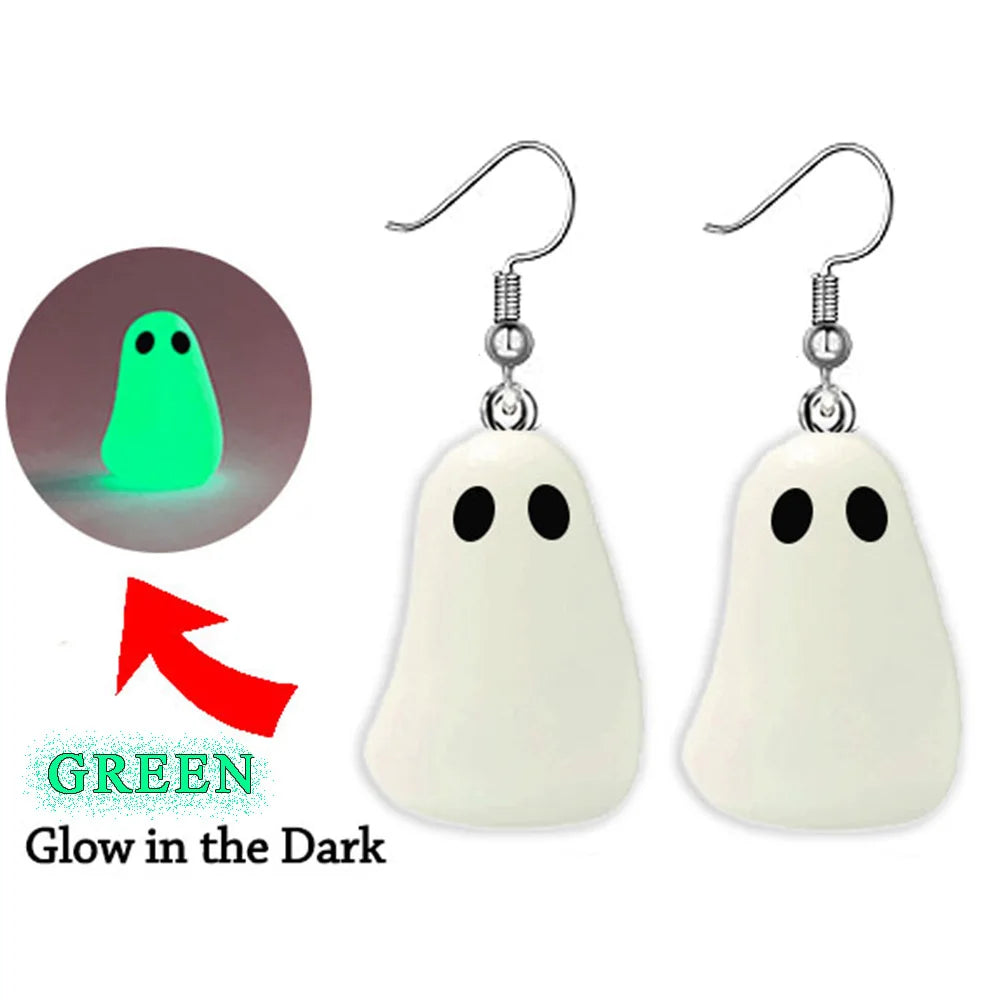 Ghost in Bottle Earrings Glow in the Dark.