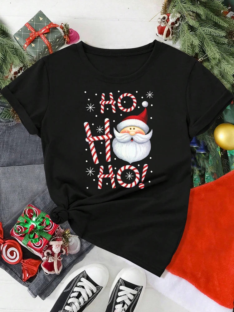 Women’s Santa Claus Christmas T-Shirt – Festive & Fun