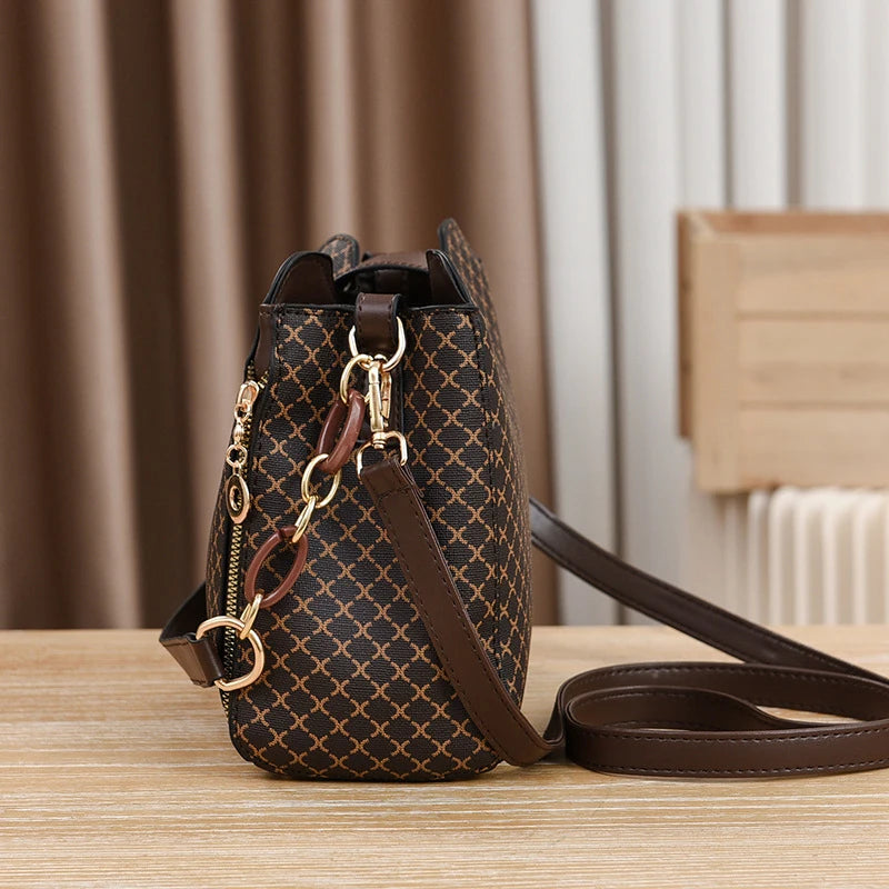 New Women Handbag Bag Luxury Design Bucket Shoulder Crossbody Bag.