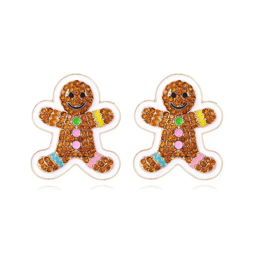 Sweet Christmas Gingerbread Earrings.