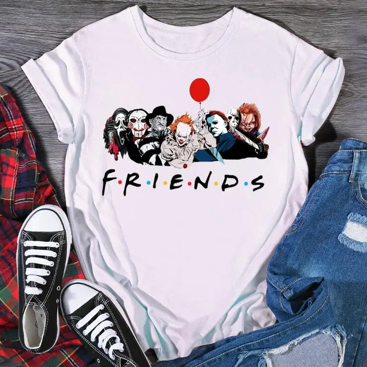 Friends T Shirt Best Stephen King Horror Characters.