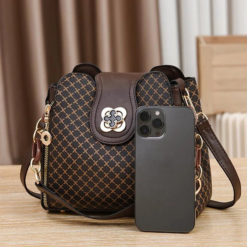 New Women Handbag Bag Luxury Design Bucket Shoulder Crossbody Bag.