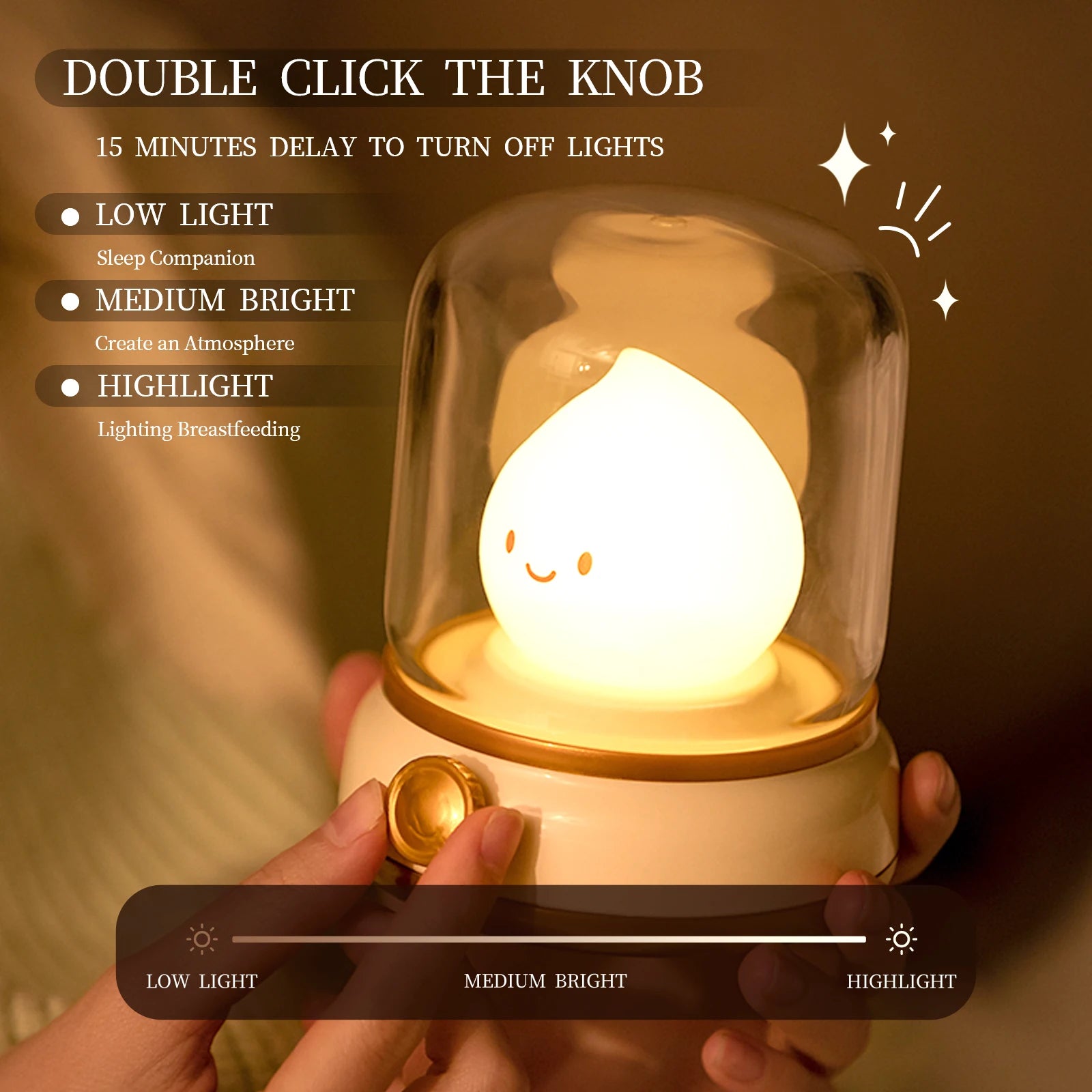 Mini LED Cute Rechargeable Desktop Night Lamp