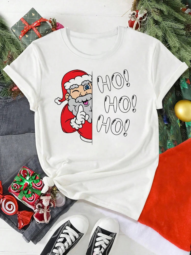 Women’s Santa Claus Christmas T-Shirt – Festive & Fun