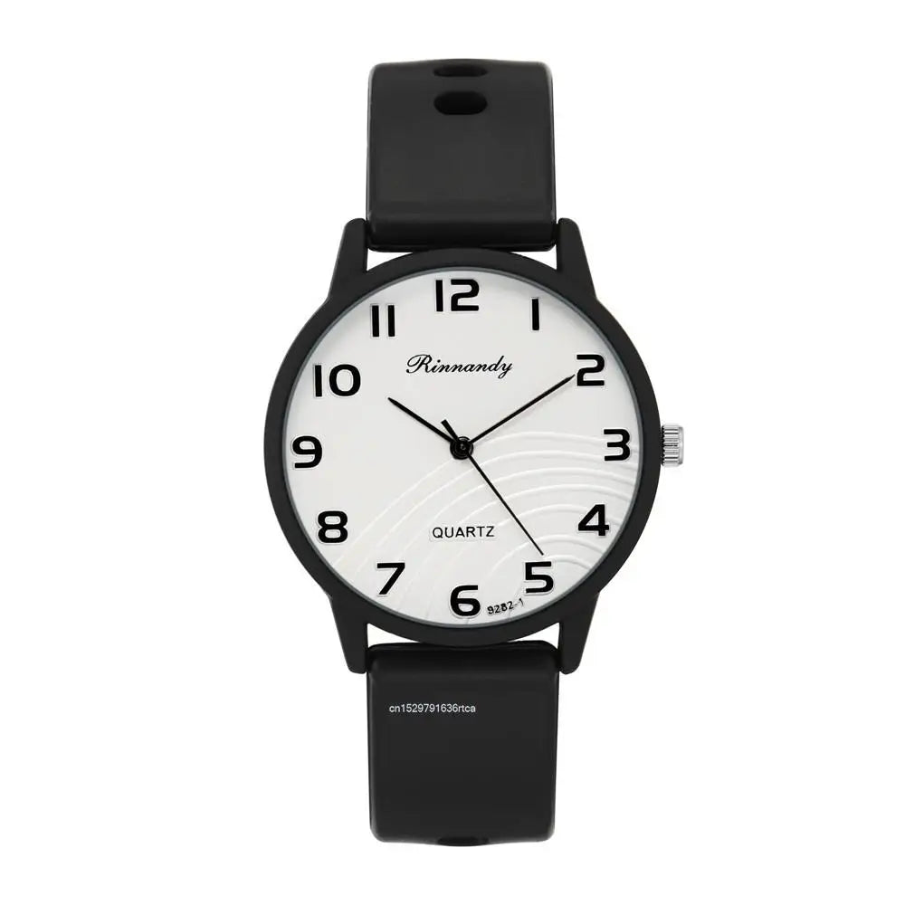 Leisure Grey Digital Simple Women Quartz Watch Sports Silicone Strap.