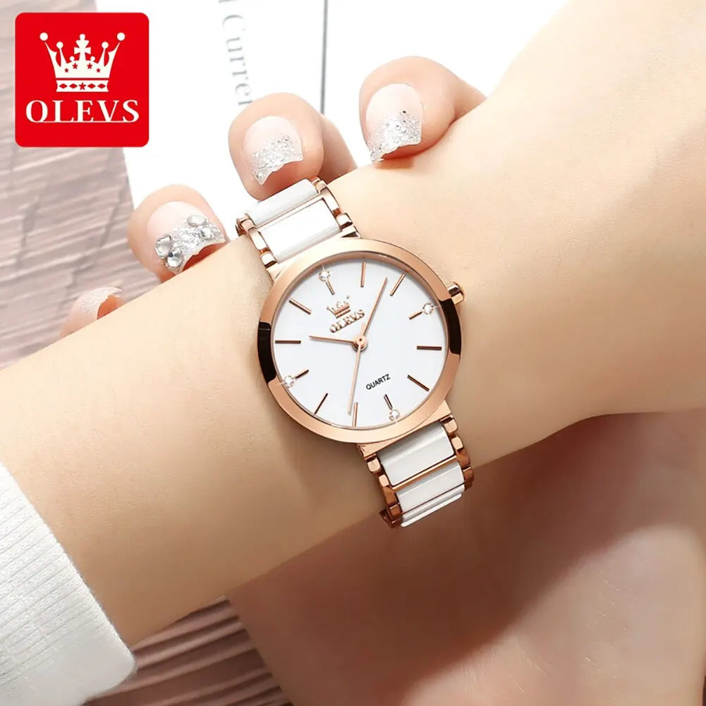 OLEVS Luxury Brand, Elegant, Waterproof Quartz Ladies Watches Reloj Para Mujer.