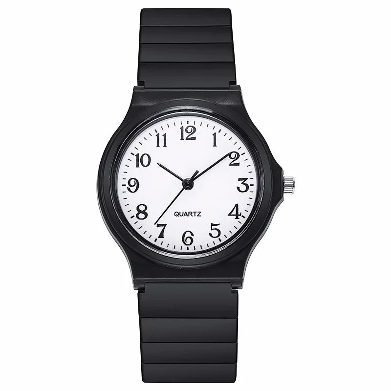 Simple Fashion Quartz Watch Silicone Strap Elegante Reloj De Mujer.