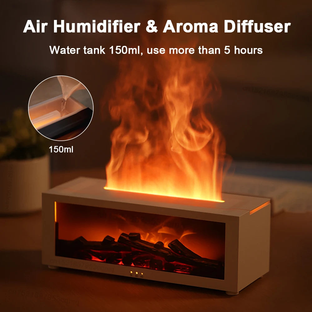 Flame Aroma Diffuser with LED & Remote Control