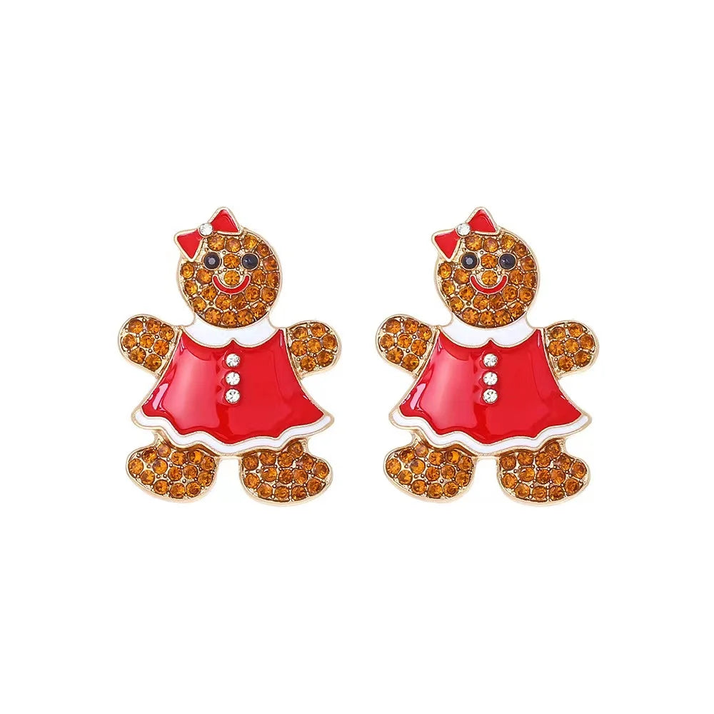 Sweet Christmas Gingerbread Earrings.