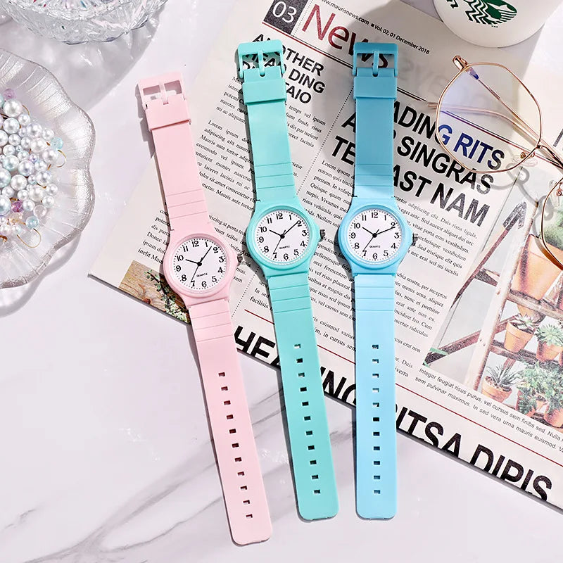 Simple Fashion Quartz Watch Silicone Strap Elegante Reloj De Mujer.