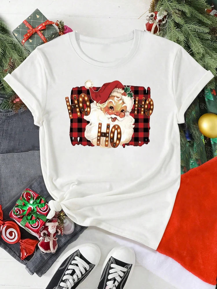 Women’s Santa Claus Christmas T-Shirt – Festive & Fun