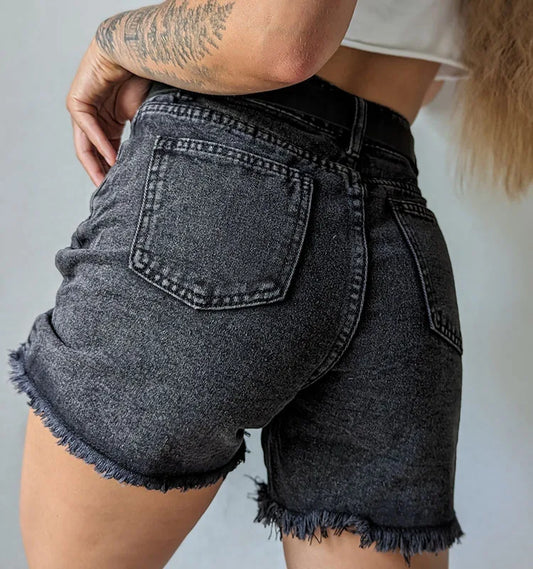 Blue Brand Denim High Waist Shorts.