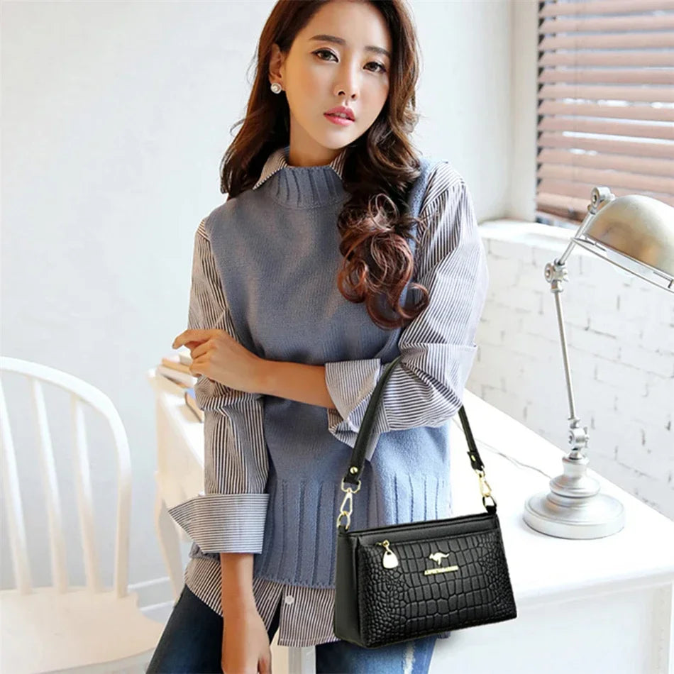 Luxury Designer Ladies Handbags High Quality Leather Shoulder Bags.